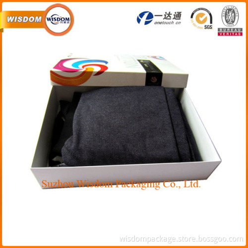 Cheap price packaging clothing folding paper box printing with lid